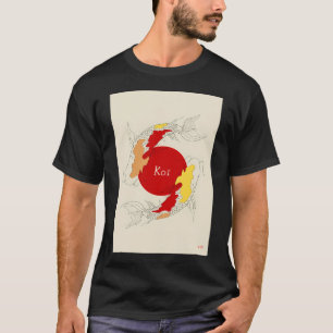Camiseta arte de peixe Koi