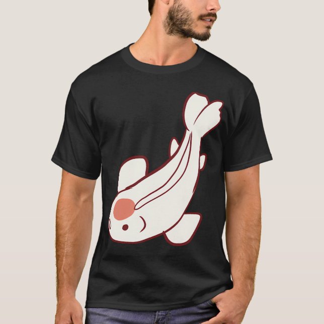 Camiseta arte de peixe koi (Frente)