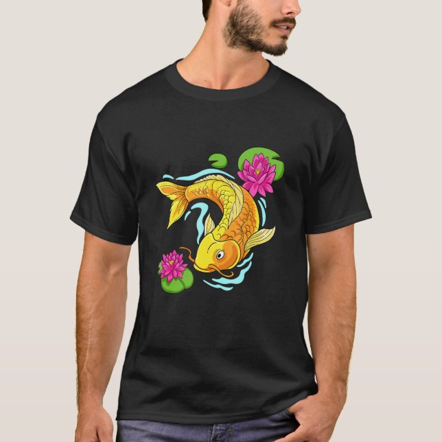 Camiseta Arte de Peixe Koi (Frente)