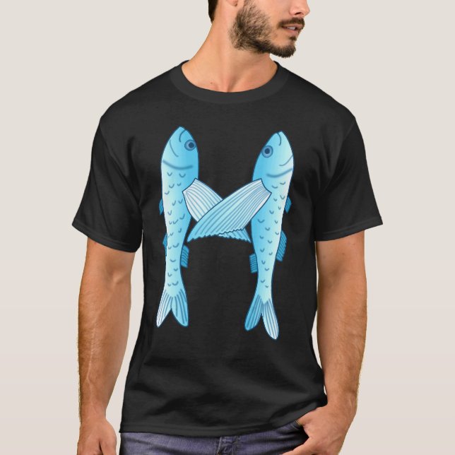 Camiseta Arte de Peixe Voador (Frente)