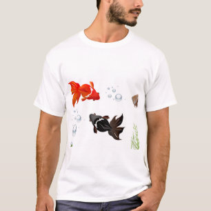 Camiseta arte de peixes koi, koi japonês, decoração zen, su