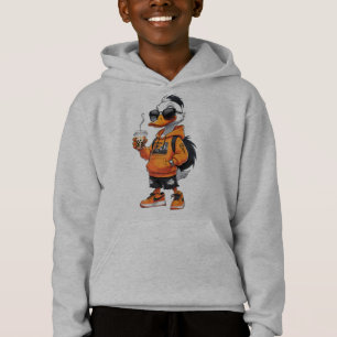 Camiseta Arte de Personagem de Desenho Animado Streetwear"