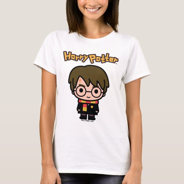 Camiseta Arte de Personagem de Desenho do Harry Potter (Frente)