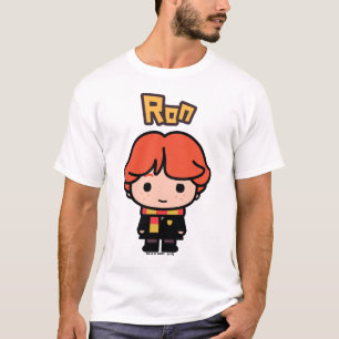 Camiseta Arte de Personagem de Desenho do Ron Weasley