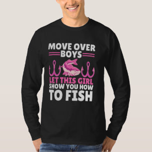 Camiseta Arte De Pesca Engraçada Para Meninas Mulheres Que