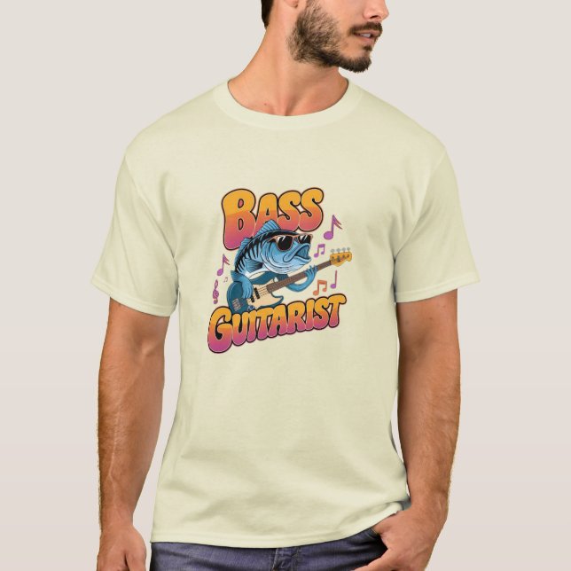 Camiseta Arte de Pesca Humorística: Designs de Bass (Frente)