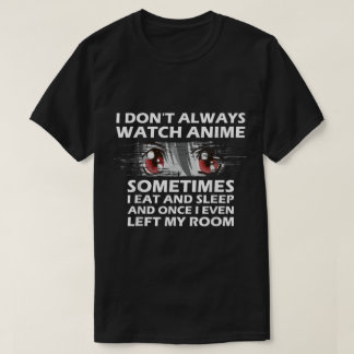 Camiseta Arte de piada de otaku observador de anime engraça