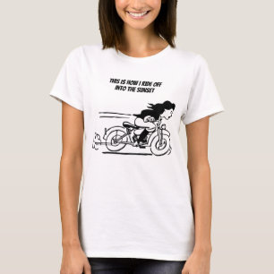 Camiseta Arte de Pintinho de motocicleta ambulante