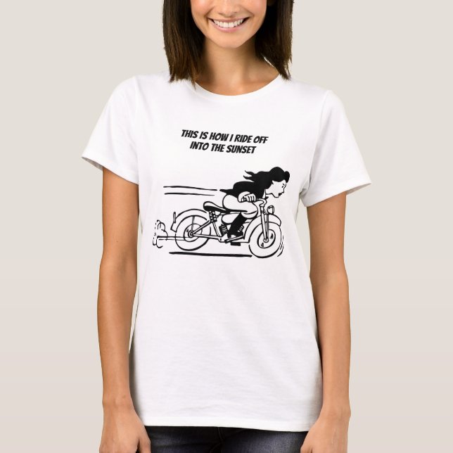 Camiseta Arte de Pintinho de motocicleta ambulante (Frente)