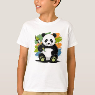 Camiseta Arte de Pintor de Panda Fofo   Artista de Animais 
