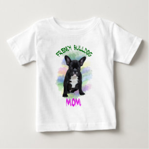 Camiseta Arte de pintura a óleo de água de mãe Bulldog Fran