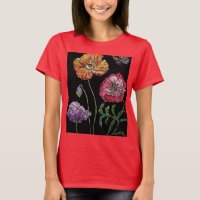 Arte de pintura aquosa colorida Floral
