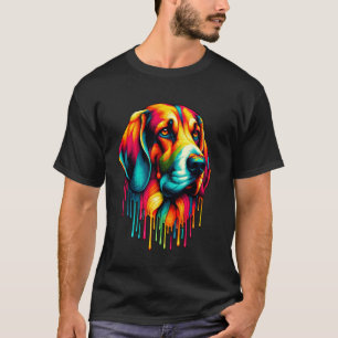 Camiseta Arte de Pintura Gotejante Cão Suíço Schweizer Lauf