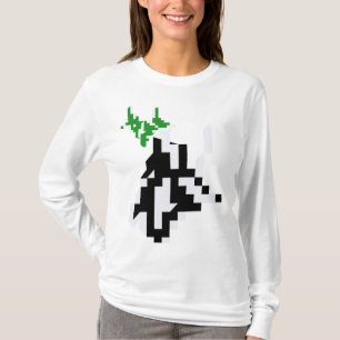 Camiseta Arte de Pixel Minimalista do Athleisure do Gamer S