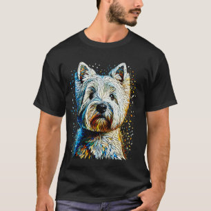 Camiseta Arte de Polígono West Highland White Terrier Westi