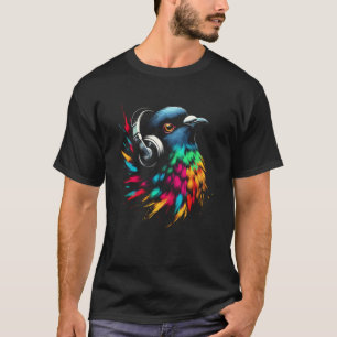 Camiseta Arte de Pombo legal para Música Amam o Natal Birth