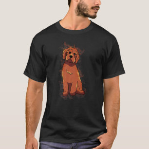 Camiseta Arte de Poodle Sentado com Salpico de Água Premium