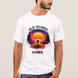 Camiseta Arte de Praia Retro para Gamer Old School