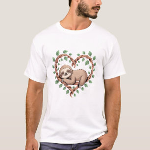 Camiseta Arte de Preguiça Amante de Animais Arte Gráfica Tr