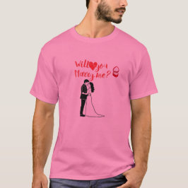Camiseta Arte de Proposta de Casamento Sensível - Momentos