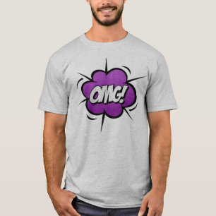 Camiseta Arte de Quadrinhos OMG Exclamação
