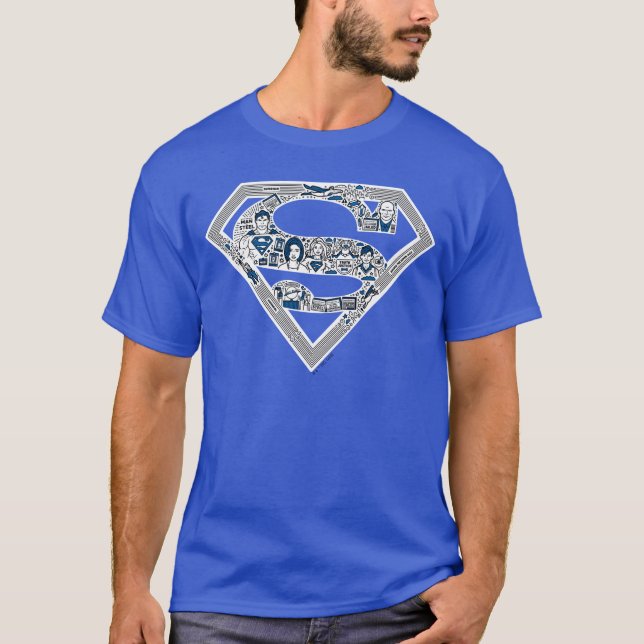 Camiseta Arte de rabisco do logotipo Super-Homem (Frente)