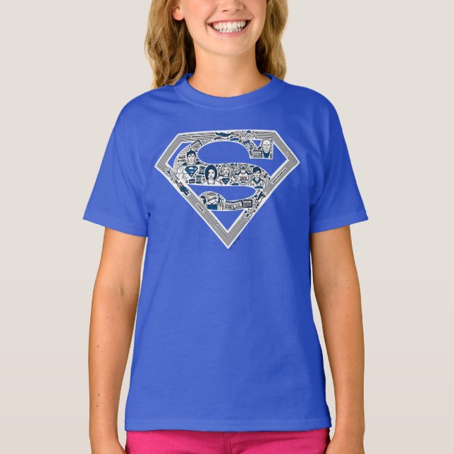 Camiseta Arte de rabisco do logotipo Super-Homem (Frente)
