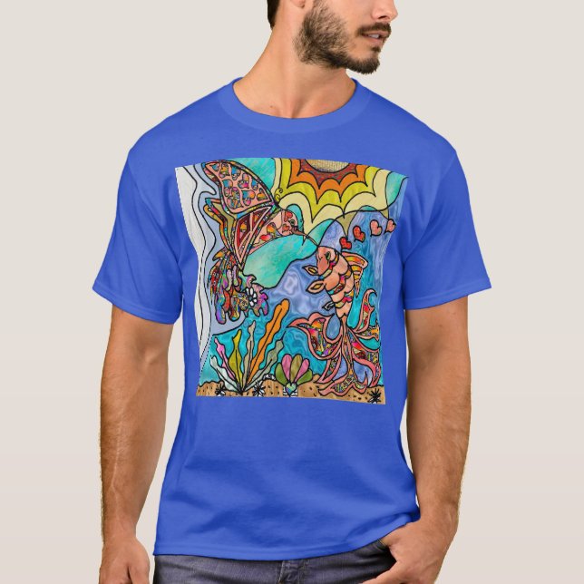 Camiseta Arte de Reflexão de Peixe-Sol Hummingbird (Frente)