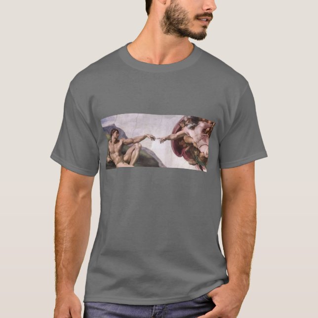 Camiseta Arte de renascimento de Michelangelo (Frente)