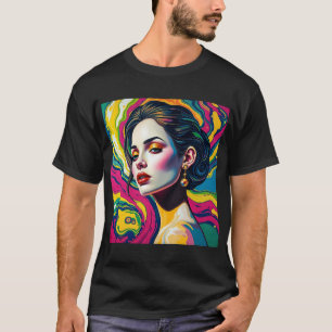 Camiseta Arte de retrato surreal vibrante