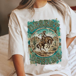 Camiseta Arte de Rodeio do Velho Oeste Sonhos de Deserto do