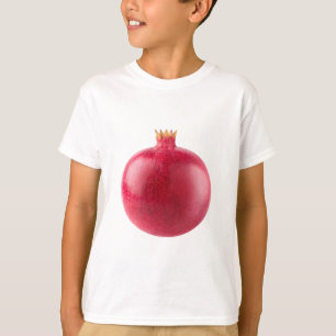 Camiseta Arte de Romã Vermelha Fresca e Inteira, Alimento S