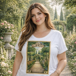 Camiseta Arte de Rótulo de Livro de Caminho de Jardim Ex Li