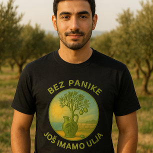 Camiseta Arte de Rótulo Vintage de Azeite da Croácia