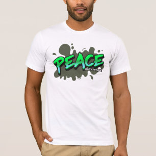 Camiseta Arte de Rua com Grafite Verde Paz