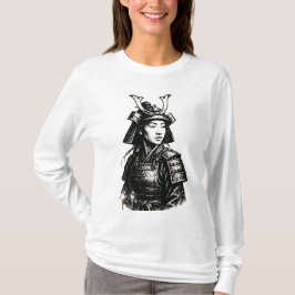 Camiseta Arte de rua da garota samurai
