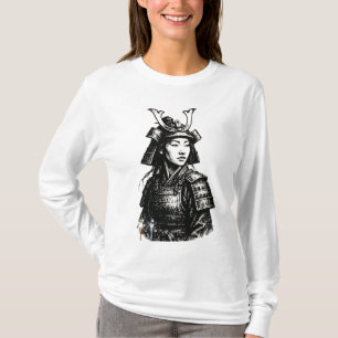 Camiseta Arte de rua da garota samurai