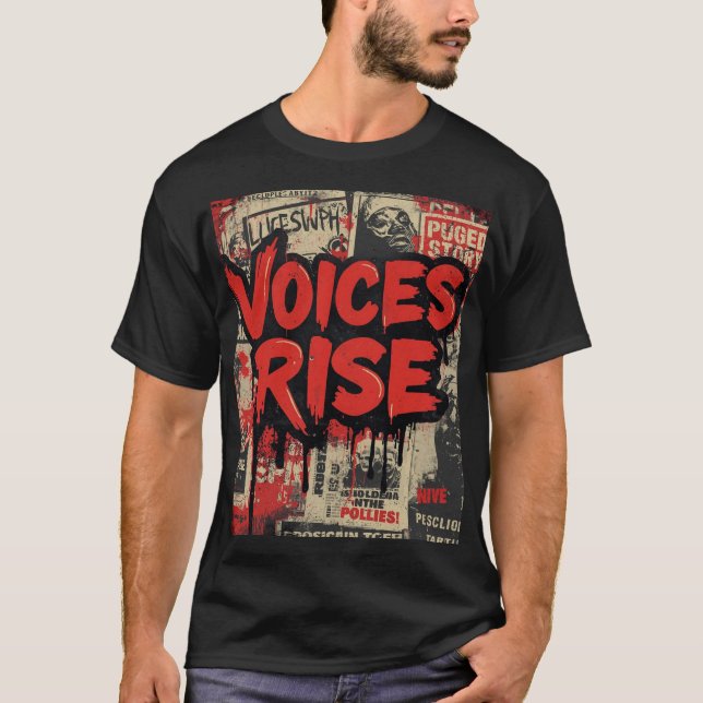Camiseta Arte de Rua de Protesto (Frente)