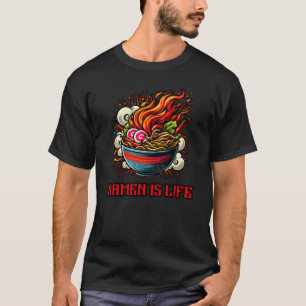 Camiseta Arte de Rua de Ramen Japonês Apimentado
