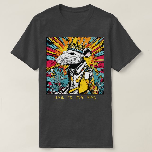 Camiseta Arte de rua Rat King (Frente do Design)