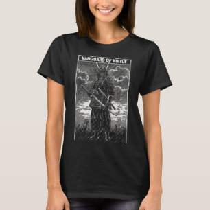 Camiseta Arte de Samurai Guerreiro Streetwear Japonês Homen