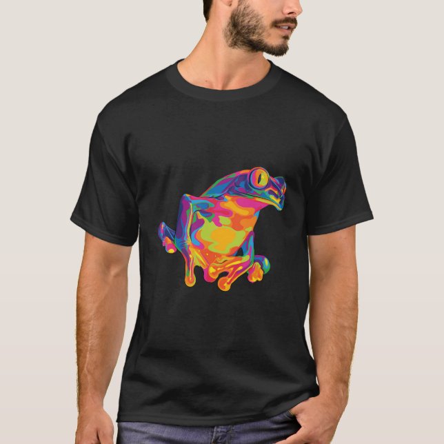 Camiseta Arte de Sapo Rainbow (Frente)