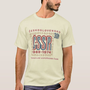 Camiseta Arte de selo vintage da Tchecoslováquia ČSSR