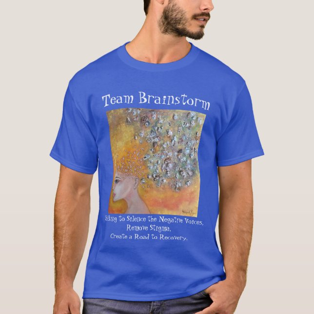 Camiseta Arte de Sensibilização para a Saúde Mental da Equi (Frente)