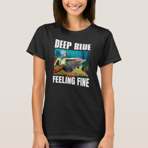 Camiseta Arte de Sereia de Oceano Azul Sentimental