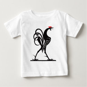 Camiseta Arte de Silhueta de Galo Abstrata