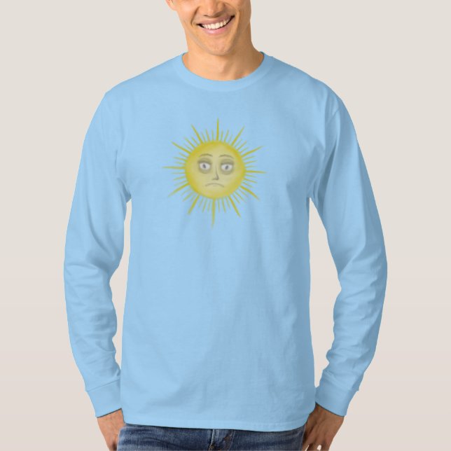 Camiseta Arte de Sol Abstrato Brilhante (Frente)