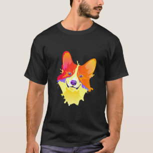 Camiseta Arte de Splash Incrível Corgi Colorido Fofo Corgis
