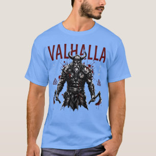 Camiseta Arte de Streetwear do Guerreiro Viking Valhalla –