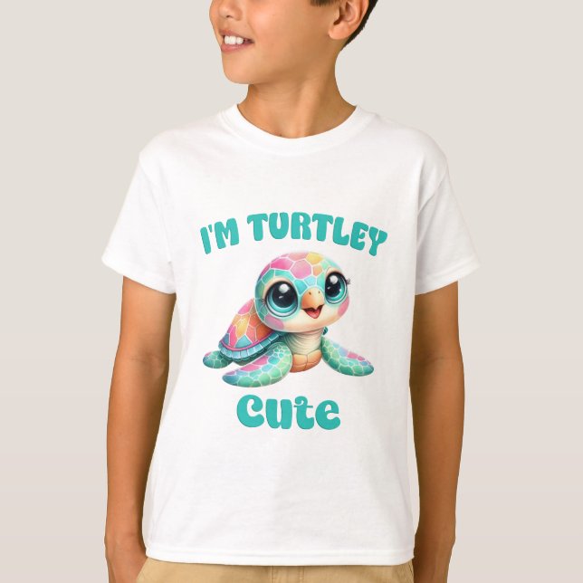 Camiseta Arte de Tartaruga Engraçada e Fofa (Frente)